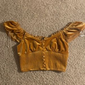 Forever 21 Gold Crop Top